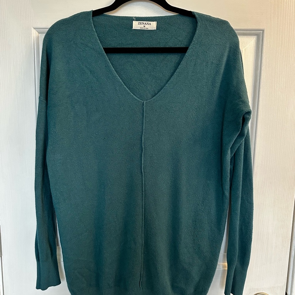 Zenana Outfitters Teal Knit Top